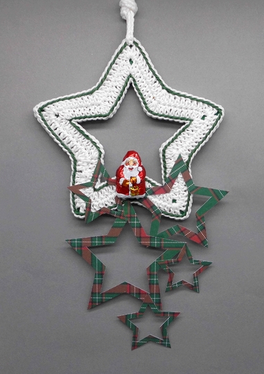 Häkel-Stern Deko-Hänger - super einfach und schnell - aus Wollresten