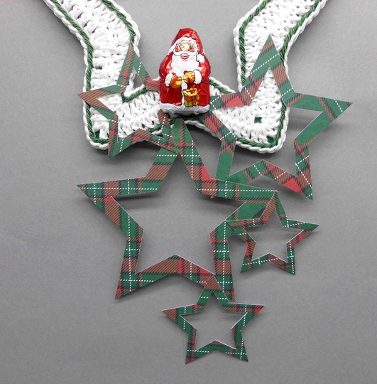 Häkel-Stern Deko-Hänger - super einfach und schnell - aus Wollresten