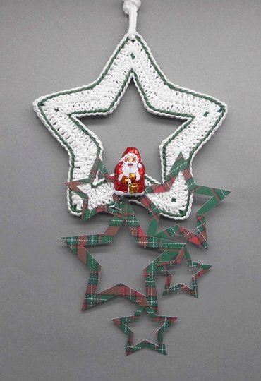 Häkel-Stern Deko-Hänger - super einfach und schnell - aus Wollresten