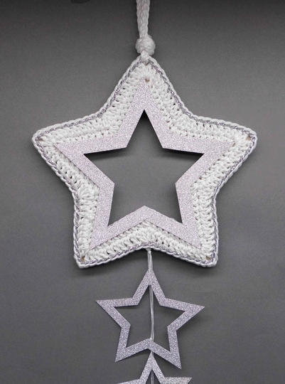 Häkel-Stern Deko-Hänger - super einfach und schnell - aus Wollresten
