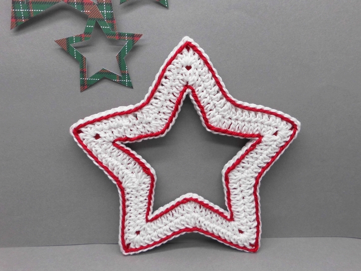Häkel-Stern Deko-Hänger - super einfach und schnell - aus Wollresten