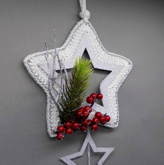 Häkel-Stern Deko-Hänger - super einfach und schnell - aus Wollresten