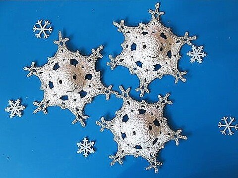 Häkelanleitung Schneeflocke