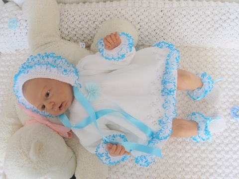 Strickanleitung Babyset DIVA für Reborn 3-teilig Gr.48/50