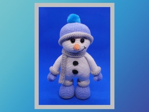 Häkelanleitung Schneemann Sven