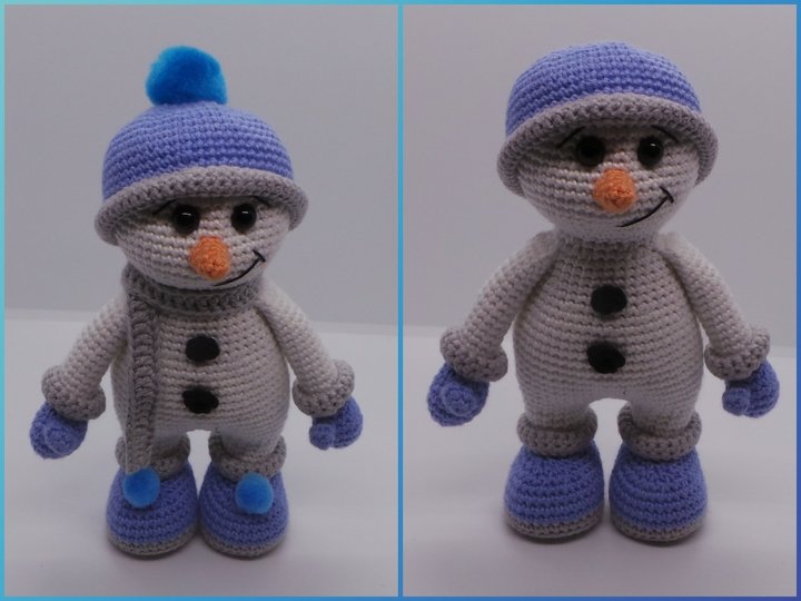 Häkelanleitung Schneemann Sven