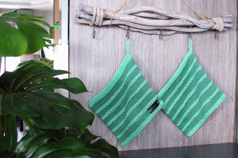 Kettline Topflappen Strickanleitung