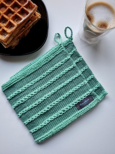 Kettline Topflappen Strickanleitung