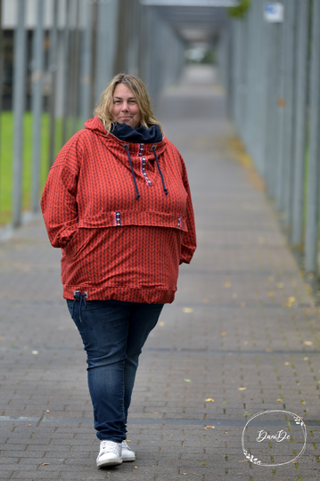 Schnittmuster Windbreaker mit Kapuze und Bauchtasche Damen Gr. 32 - 62
