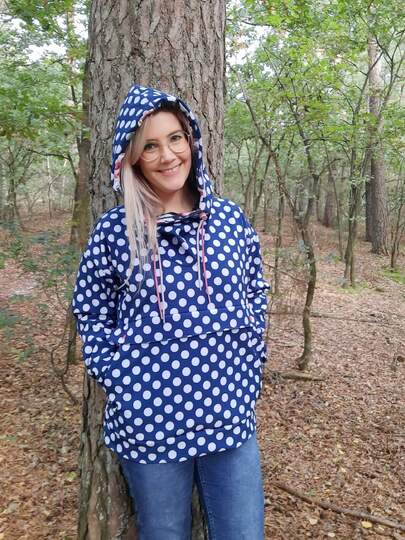 Schnittmuster Windbreaker mit Kapuze und Bauchtasche Damen Gr. 32 - 62
