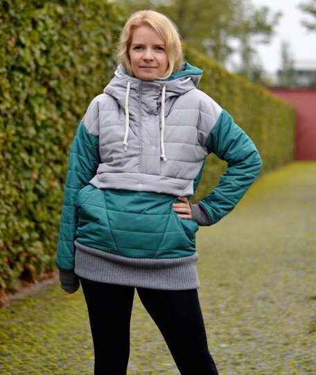 Schnittmuster Windbreaker mit Kapuze und Bauchtasche Damen Gr. 32 - 62