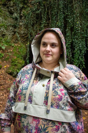 Schnittmuster Windbreaker mit Kapuze und Bauchtasche Damen Gr. 32 - 62