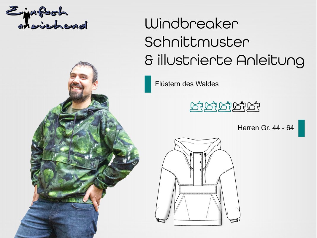Schnittmuster Windbreaker Flüstern des Waldes Men Gr. 44 - 64