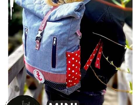 Anleitung Rolltop-Rucksack Mini Baxxter 25x35x8 cm