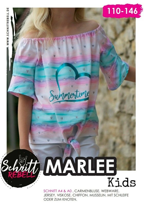 Anleitung Carmenbluse Marlee Kids Gr.110-146