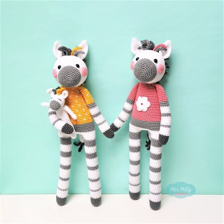 Crochet pattern Amigurumi Zebras Zara and Ziva