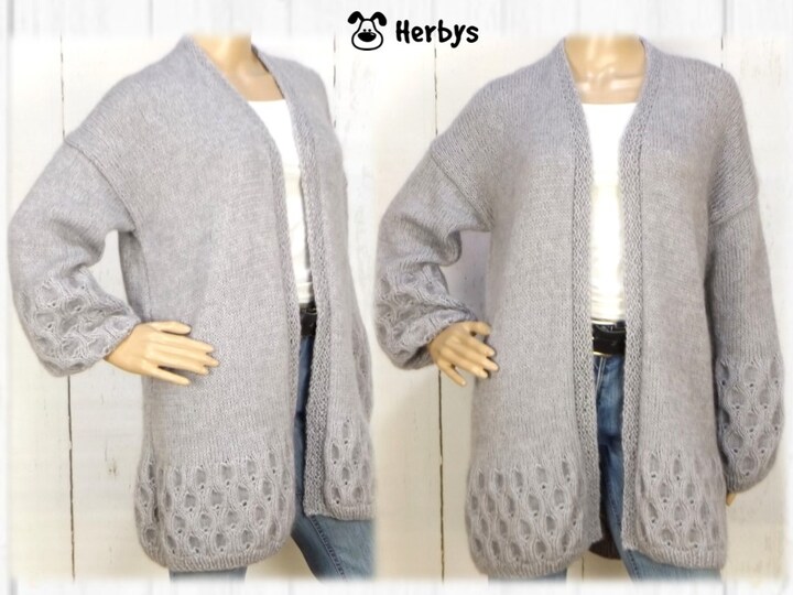 Strickanleitung Cardigan "Waben-Chic"