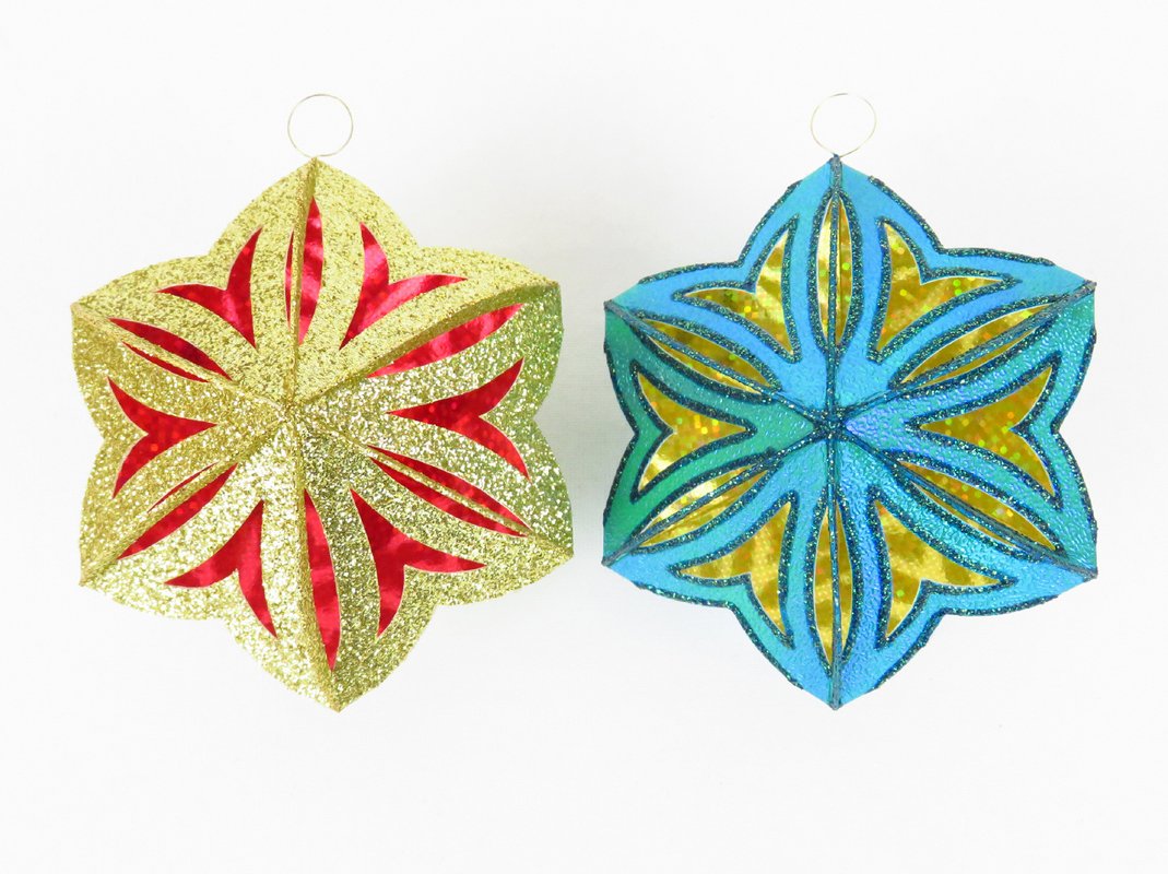 Christbaumanhänger, sechseckig – Bastelanleitung und Vorlagen - Bild 3