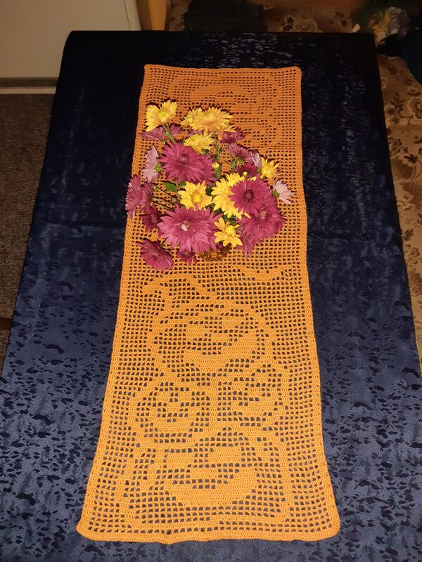 Tischläufer Herbst "Kürbis" häkeln