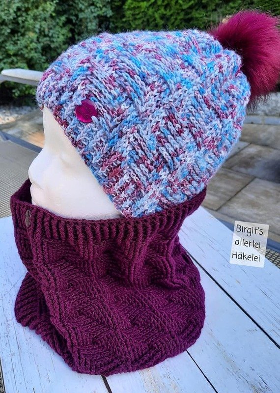 Winterset "Nivis", Häkelanleitung für Mütze und Loop, unisex