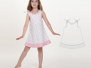 Girls Dress STEFFI 3-in-1 Sewing Pattern PDF 9m/12m-11y/12y