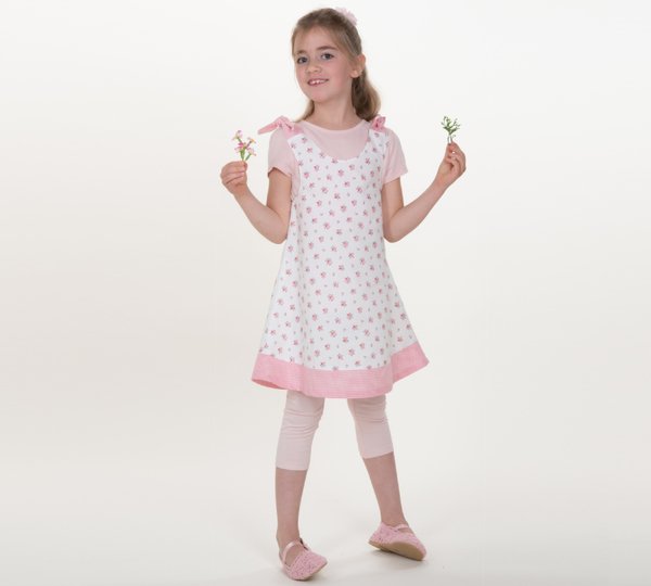 Girls Pinafore Dress PDF Pattern – 3 Variations (9M–12Y) Beginner-Friendly