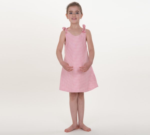 Girls Pinafore Dress PDF Pattern – 3 Variations (9M–12Y) Beginner-Friendly