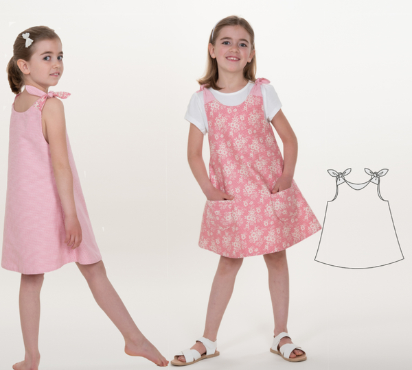 sewing pattern girls dress STEFFI tutorial 9m/12m to 11y/12y