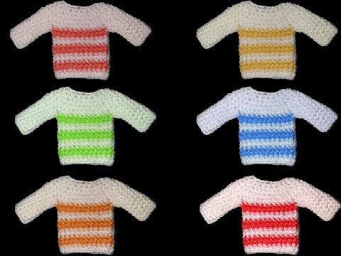 süßer kleiner gehäkelter Deko Pullover „Minipulli“ Häkelanleitung Reste