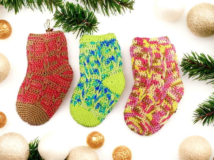 Socken Adventskalender - Häkelanleitung mit 8 Sockenmustern