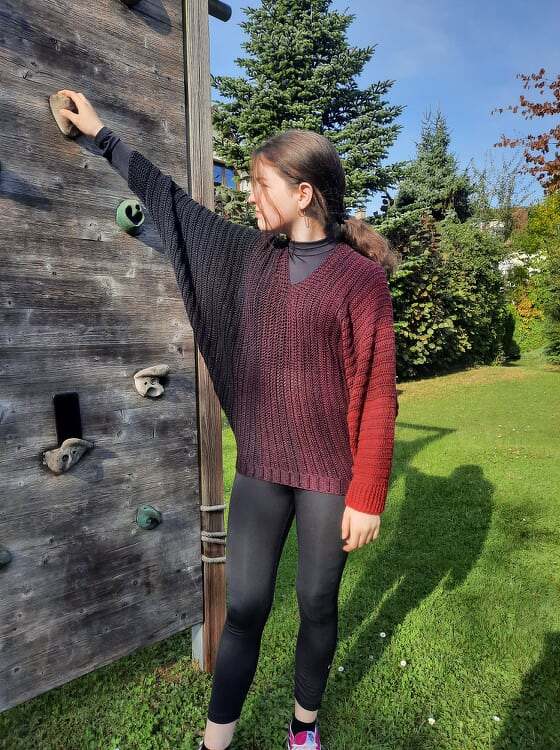 Häkelanleitung für Fledermaus-Pulli "Nahtlos"