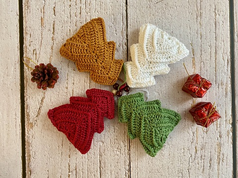 Häkelanleitung für einen Tannenbaum - Baumschmuck, Anhänger