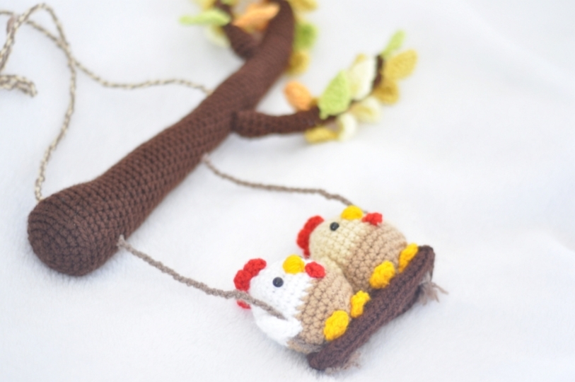 Häkelanleitung Türdeko Hühner, Herbst *anfängergeeignet*