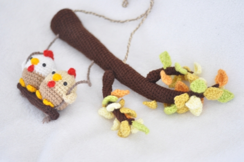 Häkelanleitung Türdeko Hühner, Herbst *anfängergeeignet*