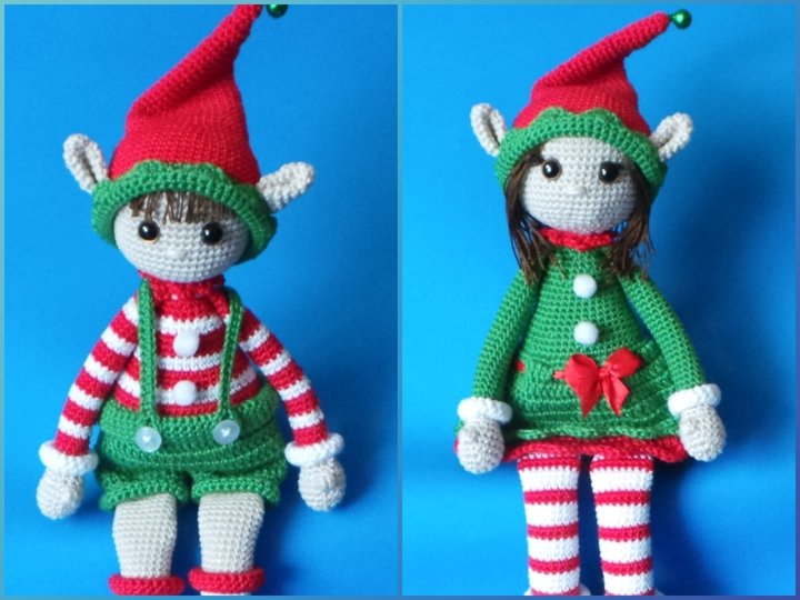 Häkelanleitung Weihnachtselfen