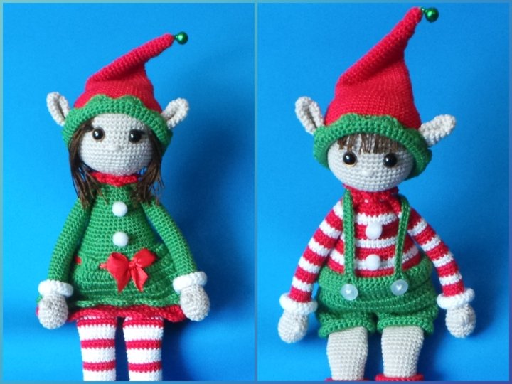 Häkelanleitung Weihnachtselfen