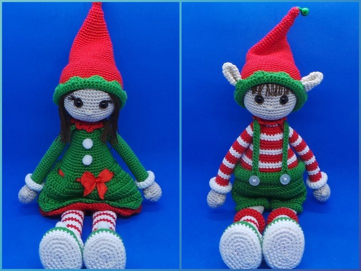 Häkelanleitung Weihnachtselfen