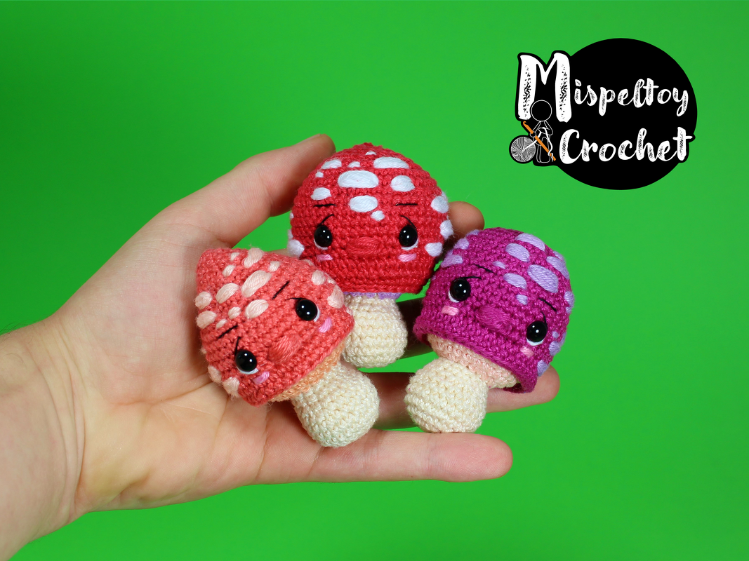 Mushrooms keychain collection - crochet pattern - Image 2