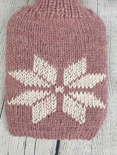 Pattern The Snowflakes hot water bottle cover