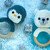 Pattern Set Polarbear Penguin Babyrattle