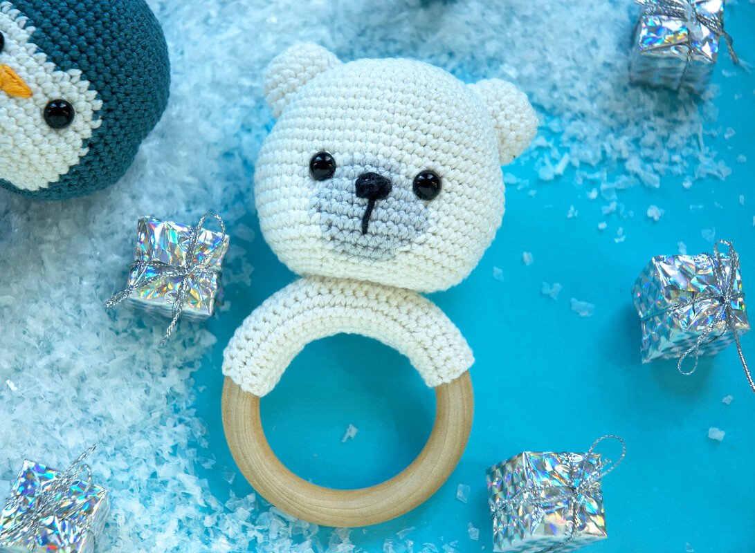 Pattern Set Polarbear Penguin Babyrattle - Image 5