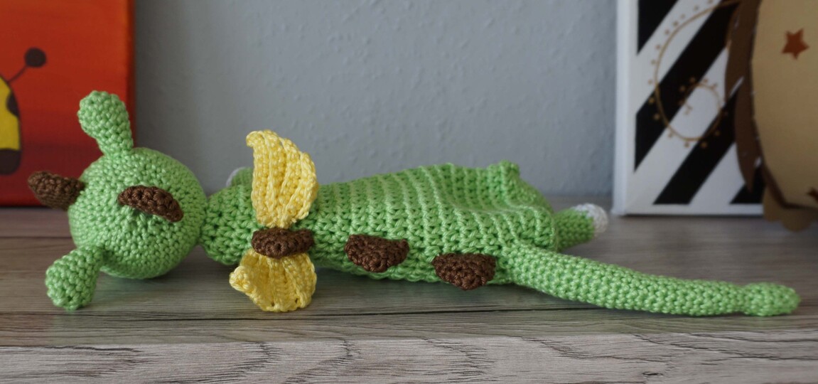 Häkelanleitung für das Schnuffeltuch/Schmusetuch Drache Draco