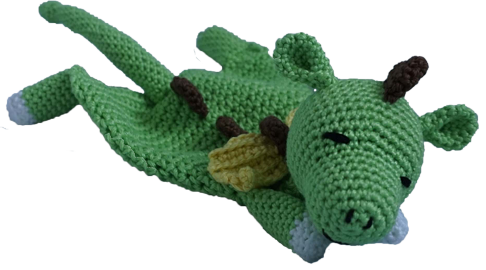 Häkelanleitung für das Schnuffeltuch/Schmusetuch Drache Draco