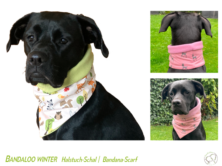 BANDALOO Winter. Dog bandana-scarf. Sewing Pattern