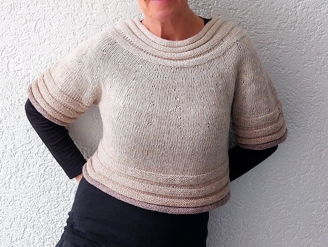 Pullover, Pullunder, Oberteil "Kringel-Ringel", Gr. S-XXXL, Stricken