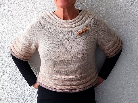 Pullover, Pullunder, Oberteil "Kringel-Ringel", Gr. S-XXXL, Stricken