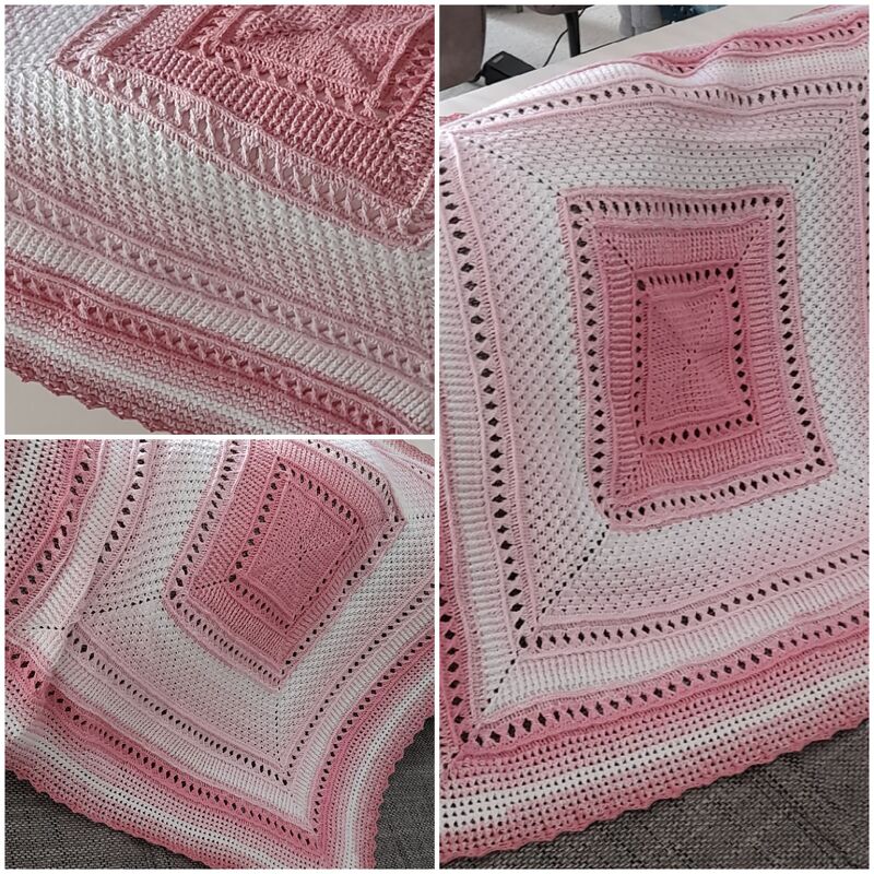 H&auml;kelanleitung f&uuml;r die Decke "a Romantic touch" - Bild 6