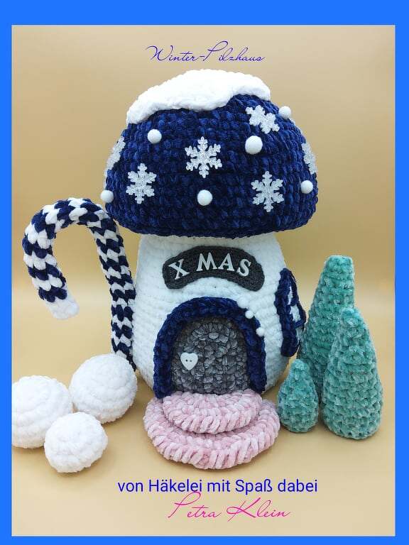 Häkelanleitung / Amigurumi / Winter-Pilzhaus - Bild 2