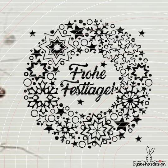 Kranz Weihnachten Plotterdatei SVG DXF
