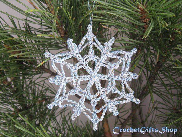 Crochet Pattern Christmas Snowflake Ornaments (11)